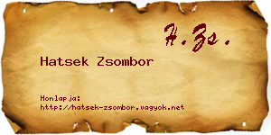 Hatsek Zsombor névjegykártya